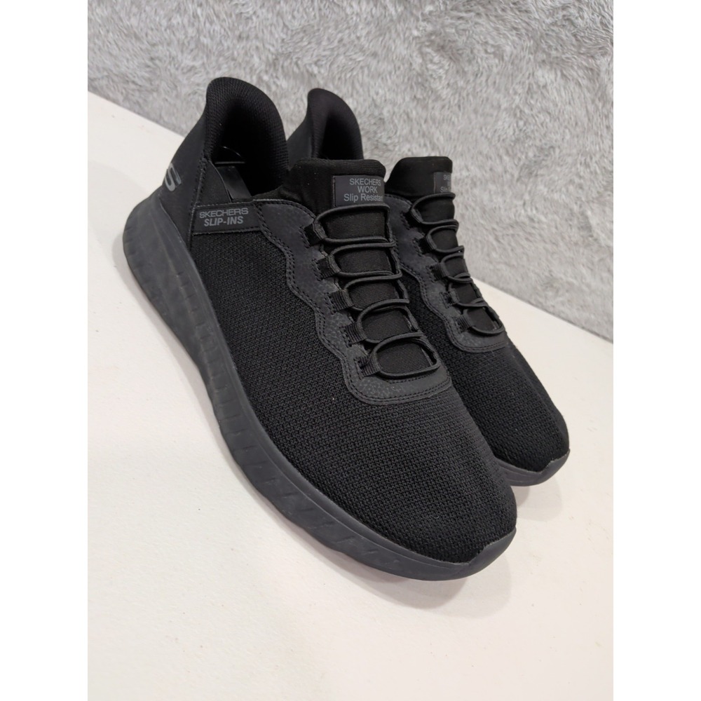 Skechers Work Slip-Ins Black Slip Resistant Shoes Men 11 200254W ASTM F2892-18